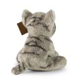 Rappa Plush cat sitting grey 14 cm ECO-FRIENDLY